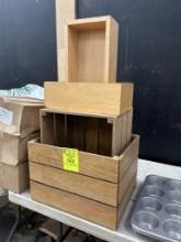 Group Of Assorted Wooden Crates