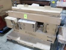 pallet of lighting misc- recessed LED fixtures, 4' linear LED fixtures,