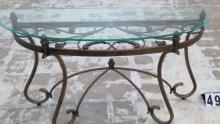 Glass & Metal Sofa Table, 52"x17"x29"