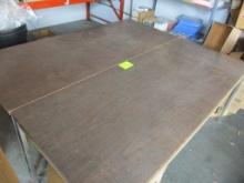 LOT-(2) HD BROWN LAMINATE TOP TABLES