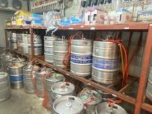 40' of Keg Rack - Located in Walk In Cooler, See photos for additional details.