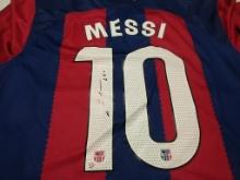Leo Messi of Barcelona signed autographed soccer jersey PAAS COA 912