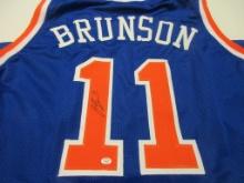 Jalen Brunson of the NY Knicks signed autographed basketball jersey PAAS COA 163