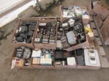 ASSORTED ELECTRICAL BREAKERS, ELECTRICAL FITTINGS, RELAYS, & TIMERS