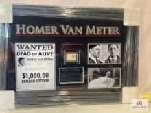 Homer Von Meter Signed Cut Photo Frame