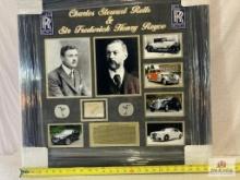 Charles Rolls & Henry Royce "Rolls/Royce" Signed Cuts Photo Frame