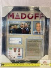 Bernie Madoff Signed Cut Photo Frame