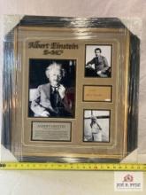 Albert Einstein Signed Cut Photo Frame