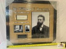 Wilhelm Conrad Roentgen Signed Cut Photo Frame