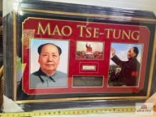 Mao Tse-Tung Signed Cut Photo Frame