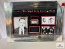 George "Machine Gun Kelly" Barnes Jr. Signed Cut Photo Frame