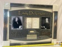 Emily Dickinson Signed Cut Photo Frame