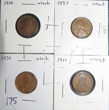 (4) Lincoln Wheat Cents