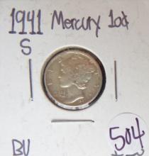 1941-S Mercury Dime
