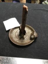 antique tin candle holder