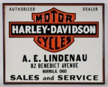 SST Harley-Davidson Sales & Service Embossed Sign
