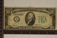 1934-A US $10 FRN, GREEN SEAL