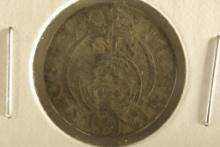 1600'S HAND HAMMERED POLAND SILVER 1/24TH TALER