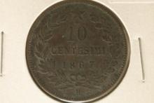 1867-H ITALY 10 CENTISIMI