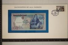 BANK NOTES OF ALL NATIONS 1980 PORTUGAL 100 ESCUDO