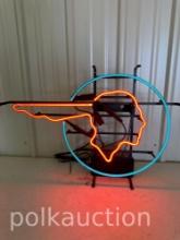 PONTIAC INDIAN NEON SIGN  **NO SHIPPING AVAILABLE**