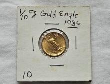 1986 1/10 oz Gold Eagle BU