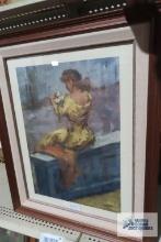 Copy of Clyde Singer painting. Frame measures 17 in. by 21 in.