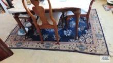 Oriental style area rug approximately 8 x 6