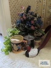Assorted florals and decorative items