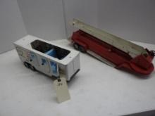 Nylint Fire Truck Trailer and ABC Winter Games Trailer