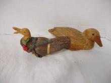 Two Folk Art Ducks
