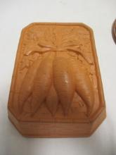 Brown Ceramic Cow and Carrot Motif Molds