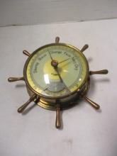 Brass Focal Ship's Wheel Barometer