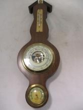 West German Wood Banjo Barometer