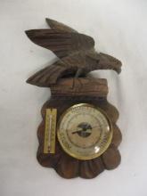 Wood Carved Eagle German Weather Station