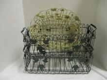 Wire Baskets with Ivy Accents