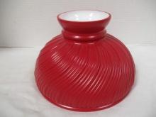 Ruby Swirl Glass Lamp Shade