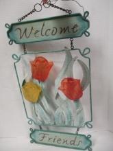 Welcome Friends Metal Sign