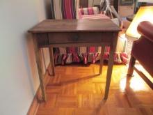 Antique Rustic Wood Table with Drawer