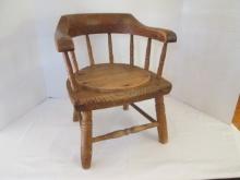 Antique Child's Barrel Back Chair