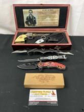 Doc Holliday Revolver Knife in Case, Batman Double Knife, Punisher Knife, Dragon Knife