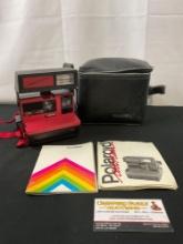 Vintage Polaroid 600 Cool Cam Instant Camera w/ Leather Case
