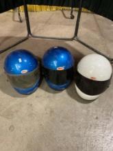 3x Bell Tour Star Helmets - 2x Blue & 1 White - Small - See pics