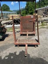Steel - 42" x Adjustable Length (6 - 14' )Lumber Cart w/Even End, No Conten
