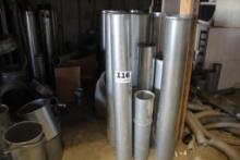 Lot w/New Dust Pipe Sections, Fittings, Reducers of Asstd. Sizes