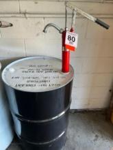 55 gallon drum w/ anti freeze coolant, approx 2/3 full.