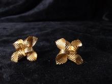 Fisher & Co 14kt Gold Pinwheel Earrings