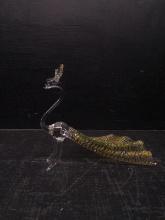 Artisan Spun Glass Sculpture-Peacock
