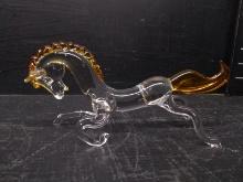 Artisan Spun Glass Sculpture-Horse