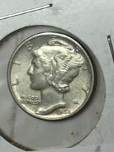 1942 P Silver Mercury Dime 